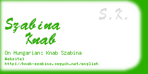 szabina knab business card